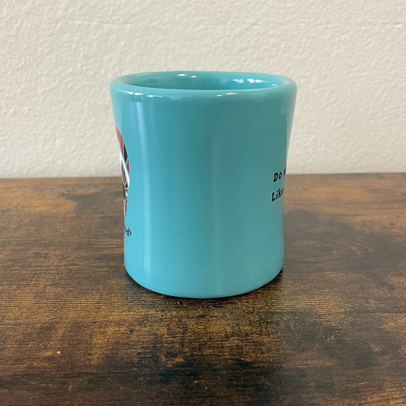 Life is Good Coffee Cup Mug | Diner Style | Flip Flops Sun Design | Turquoise - Picture 2 of 7